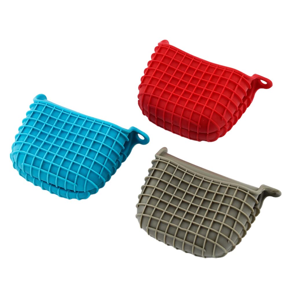 3pcs Silicone Thermal-Insulation Hand Clamp Mini Pot Holder