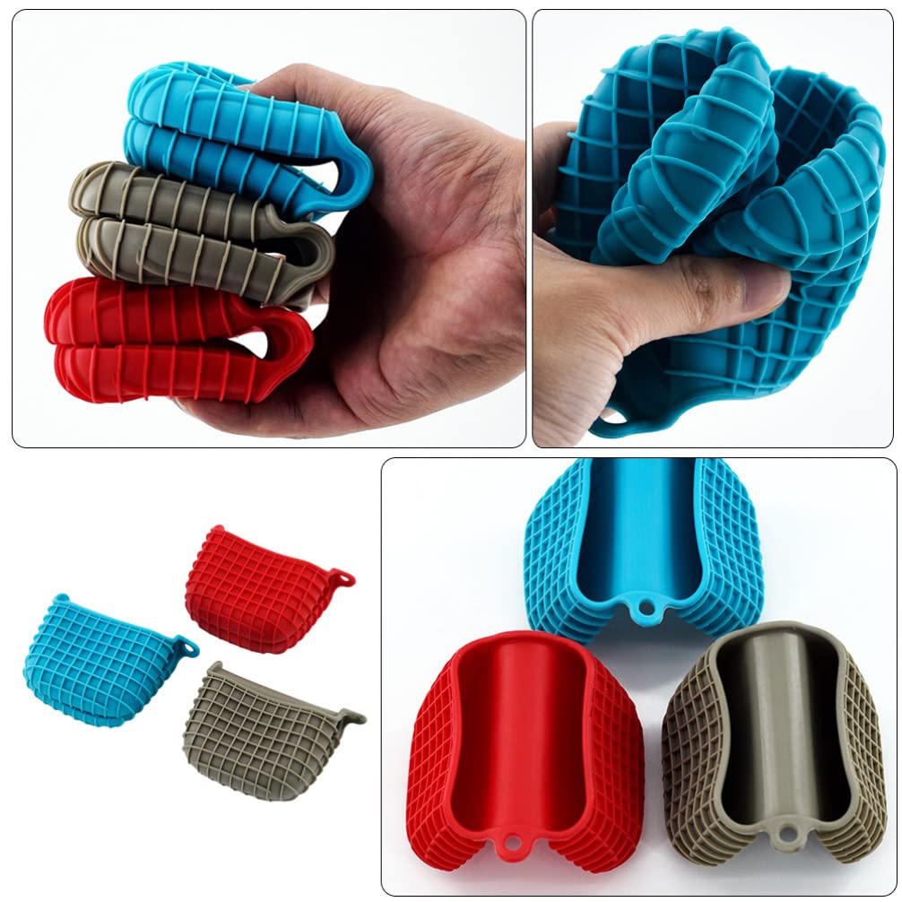 3pcs Silicone Thermal-Insulation Hand Clamp Mini Pot Holder