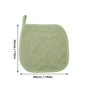 Pot Holders Heat Resistant Cotton Hot Pads: Green Oven Pot Holder with Loop Washable Coaster Potholder Dish Mats for Baking Cooking Kitchen Accessories 2pcs Hot Pads Pot Holders