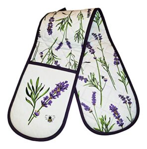 samuel lamont, lavare (lavender), british double oven glove, insulated, cotton, imported