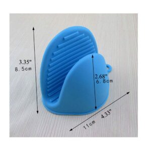 Silicone Pinch Mitts for Kitchen, Silicone Mini Oven Mitts Heat Resistant Red and Blue - 2 Pairs Silicone Finger Mitts