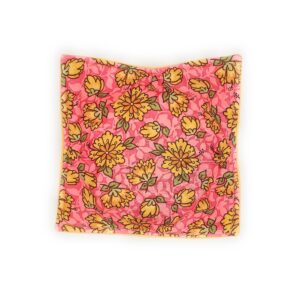 yellow flowers on pink microwave cozy yellow dahlia reversible soup bowl buddy microwaveable potholder floral handmade housewarming hostess mothers day gifts under 10