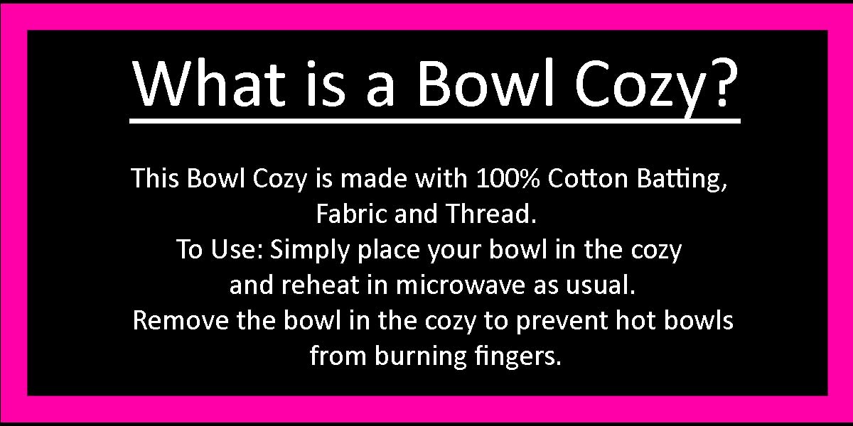 Bowl Cozy, Bowl Holder for Hot Food, Microwave Safe Bowl Potholders, Soup Bowl Holder in a Cotton Miniature Lemon Fabric Print