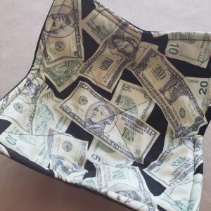 Money Microwave Bowl Cozy Cash Reversible Microwaveable Soup Potholder Bowl Buddy Dollar Bills Kitchen Linens Finance Econ Teacher Gifts Handmade Housewarming Hostess Gift Under 10