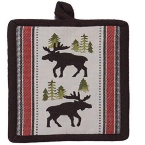 kay dee designs simple living moose printed woven potholder