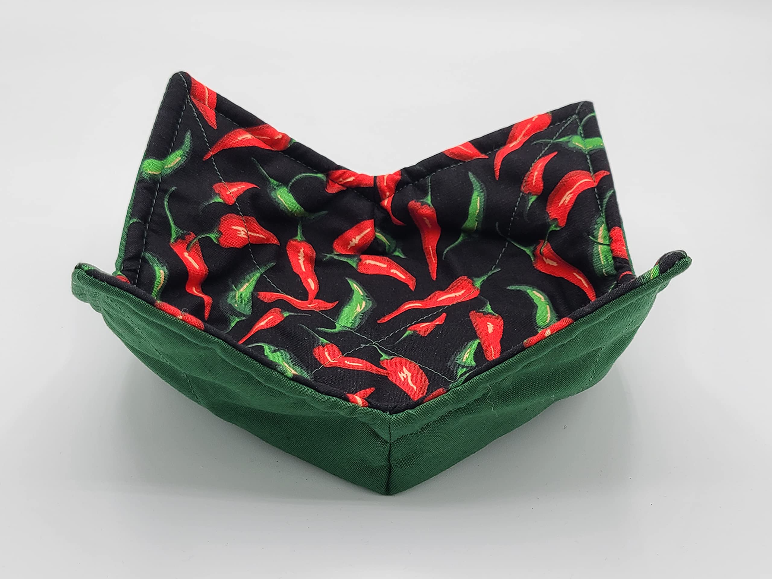 Hot Pepper Microwave Bowl Cozy Southwestern Reversible Microwaveable Potholder Cayenne Chilis Soup Buddy Southwestern Kitchen Linens Chef Teacher Gifts Spicy Food Lover Gift Under 10