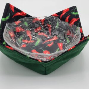 Hot Pepper Microwave Bowl Cozy Southwestern Reversible Microwaveable Potholder Cayenne Chilis Soup Buddy Southwestern Kitchen Linens Chef Teacher Gifts Spicy Food Lover Gift Under 10