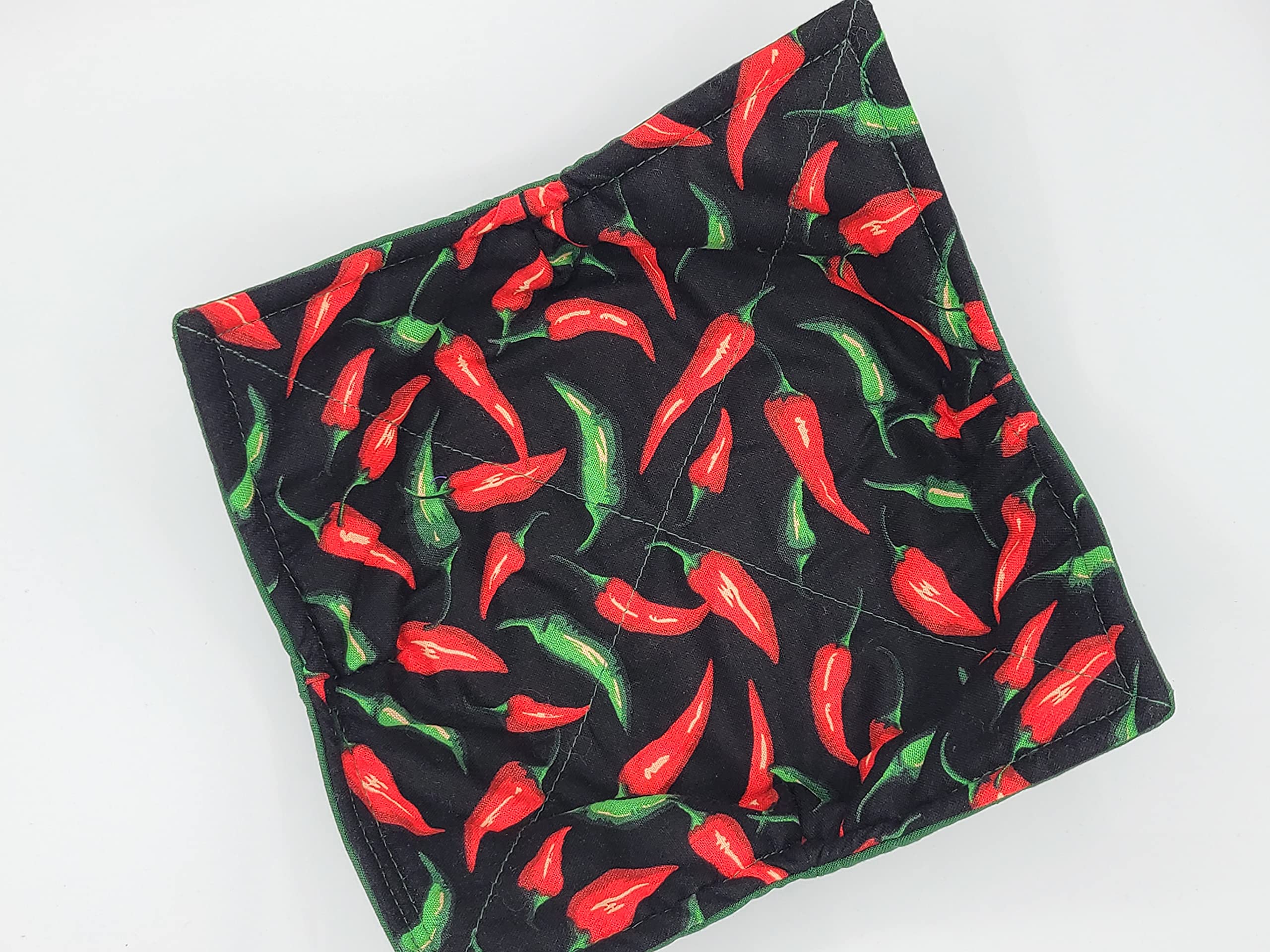 Hot Pepper Microwave Bowl Cozy Southwestern Reversible Microwaveable Potholder Cayenne Chilis Soup Buddy Southwestern Kitchen Linens Chef Teacher Gifts Spicy Food Lover Gift Under 10