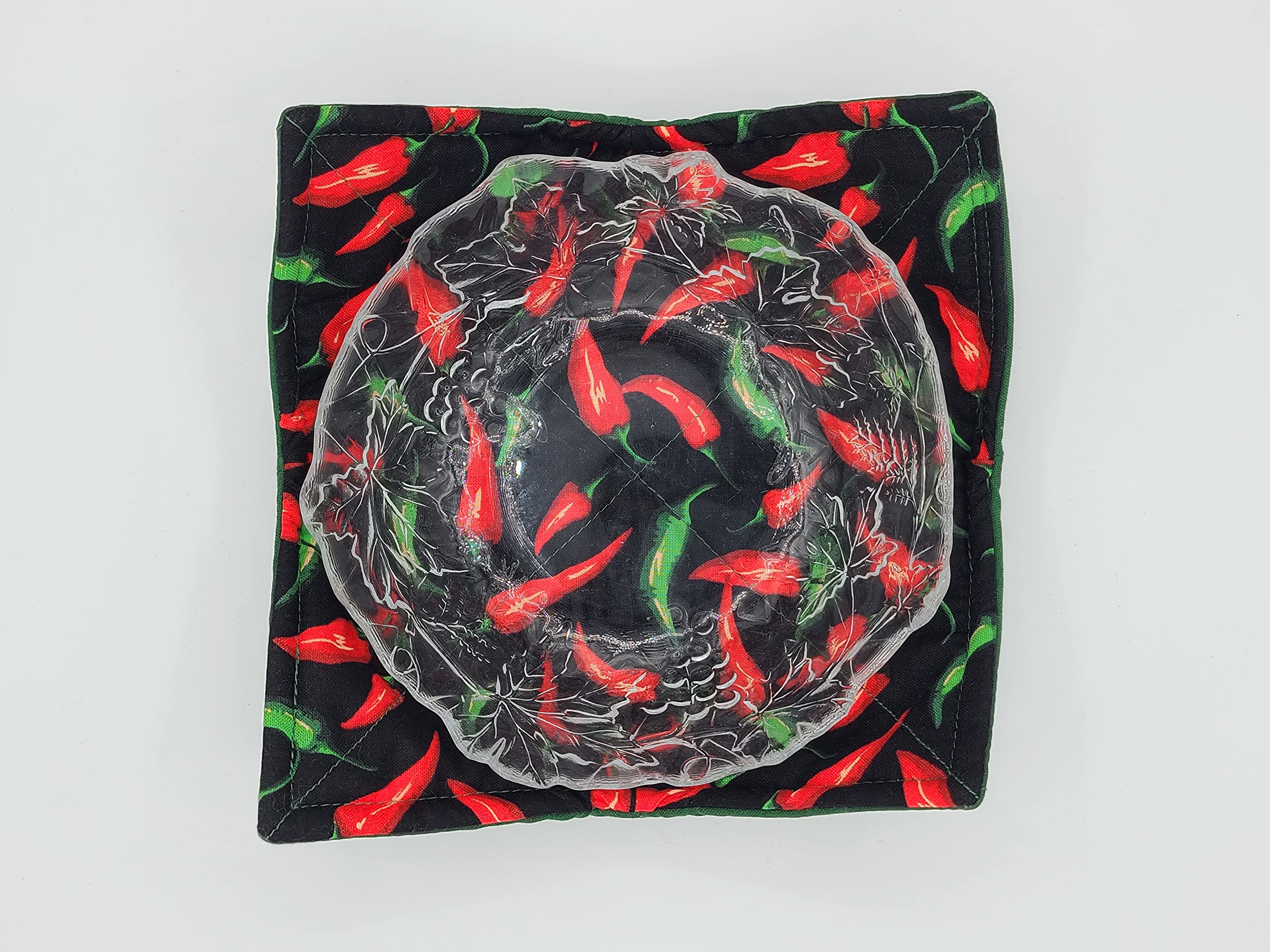 Hot Pepper Microwave Bowl Cozy Southwestern Reversible Microwaveable Potholder Cayenne Chilis Soup Buddy Southwestern Kitchen Linens Chef Teacher Gifts Spicy Food Lover Gift Under 10