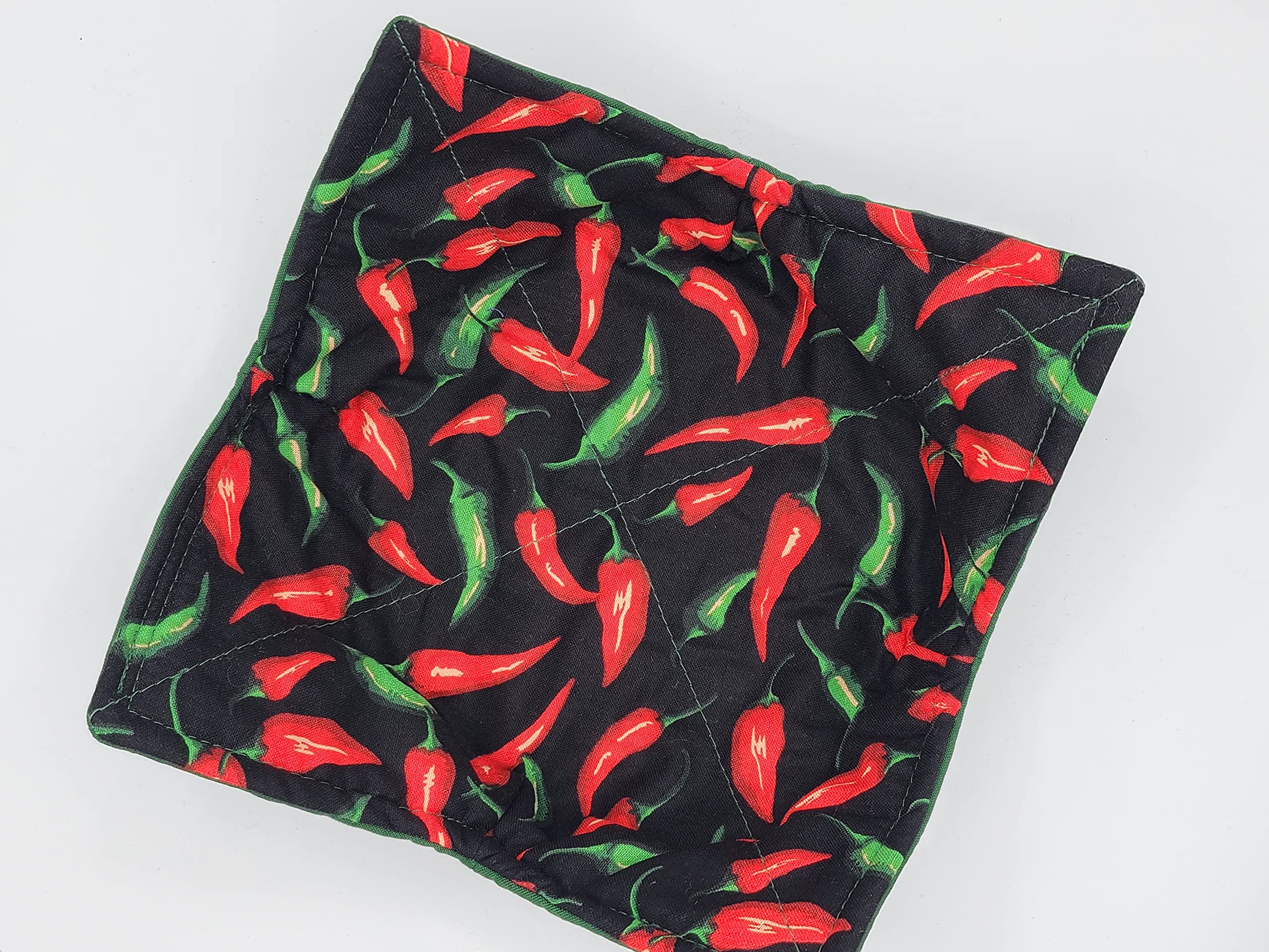 Hot Pepper Microwave Bowl Cozy Southwestern Reversible Microwaveable Potholder Cayenne Chilis Soup Buddy Southwestern Kitchen Linens Chef Teacher Gifts Spicy Food Lover Gift Under 10