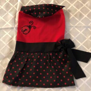 Blender Cover for OSTER. Kitchen design: Lady Bug/Black-Red Dots. Dress for blender-Ribbons to make your own adjustable bow.