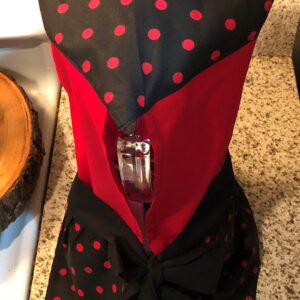 Blender Cover for OSTER. Kitchen design: Lady Bug/Black-Red Dots. Dress for blender-Ribbons to make your own adjustable bow.