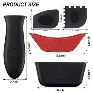 6 Pack Silicone Hot Handle Holder Non Slip Pot Holders Cover，Pan Handle Sleeve Pot Holders Cover, Non Slip Rubber Pot Holders, Handles Grip Covers for Frying Cast Iron Skillet Metal Pan