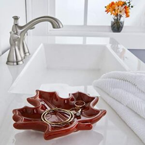 SKL Home Harvest Shaped Leaf Vanity Tray, Rust