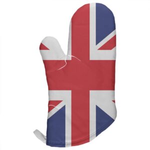 old glory british flag union jack all over oven mitt multi standard one size