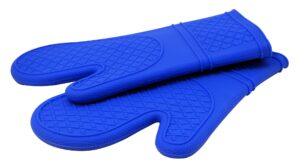 kitchen elements ultra-flex blue silicone padded mitts, 2-pack