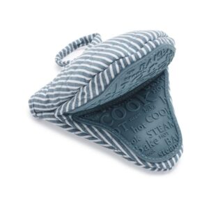 Sur La Table Silicone Striped Mini Pinch Mitt, Blue