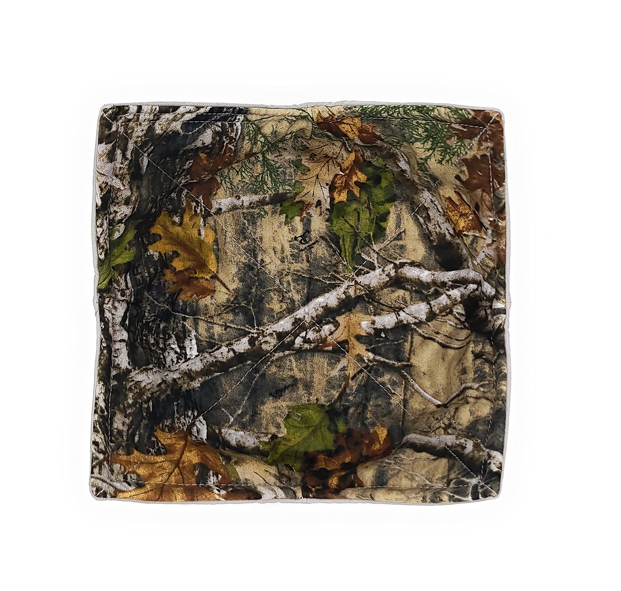 Camouflage Microwave Bowl Cozy Camo Reversible Microwaveable Potholder Timber Oak Leaf Bowl Buddy Hunt Lodge Man Cave Country Cabin Real Tree Manly Kitchen Linens Handmade Guy Gifts Under 10