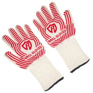 malyho heat resistant oven mitts to 1472°f, silicone kitchen grill non-slip oven gloves, bbq grilling gloves