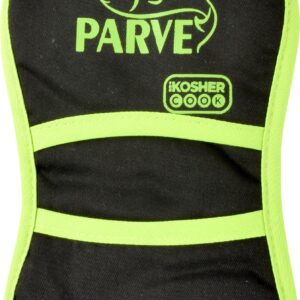 The Kosher Cook Pareve Green Pot Holder Oven Glove - 100% Cotton with Silicone, Machine Washable - Color Coded Kitchen Tools