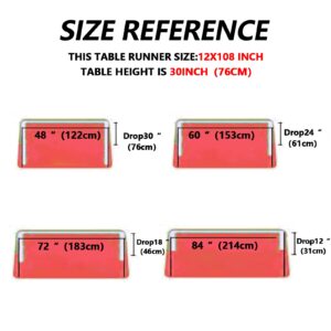 2 Pack Red Table Runners, Christmas Satin Table Runner 12x108 Inches Long, Silk and Smooth Fabric Table Runner for Wedding, Parties, Banquets, Events Decoration