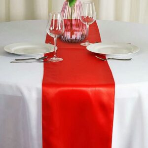 2 Pack Red Table Runners, Christmas Satin Table Runner 12x108 Inches Long, Silk and Smooth Fabric Table Runner for Wedding, Parties, Banquets, Events Decoration