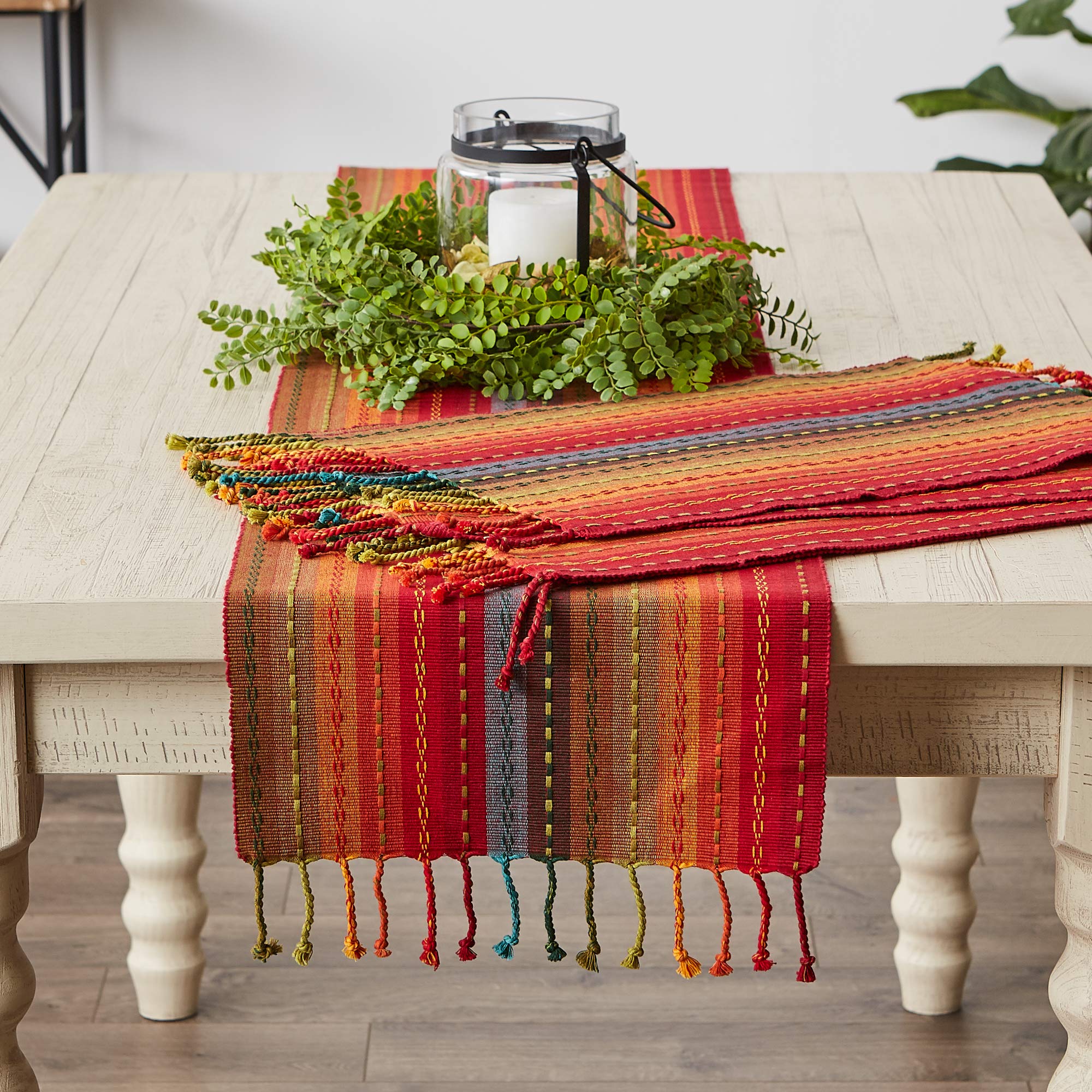 DII Southwest Collection Tabletop, Table Runner, 14x72, Spice