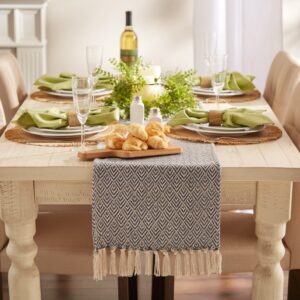 DII Braided Farmhouse Table Runner, 15 x 72 inches, 1-Piece, French Blue