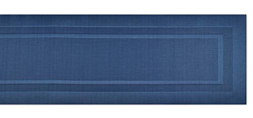 DII PVC Tabletop Collection Woven Indoor/Outdoor, Table Runner, 14x72, Nautical Blue