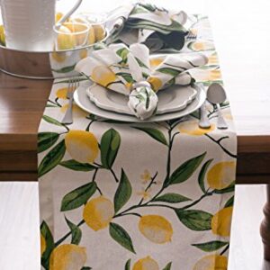 DII Lemon Bliss Tabletop Collection, Table Runner, 14x72