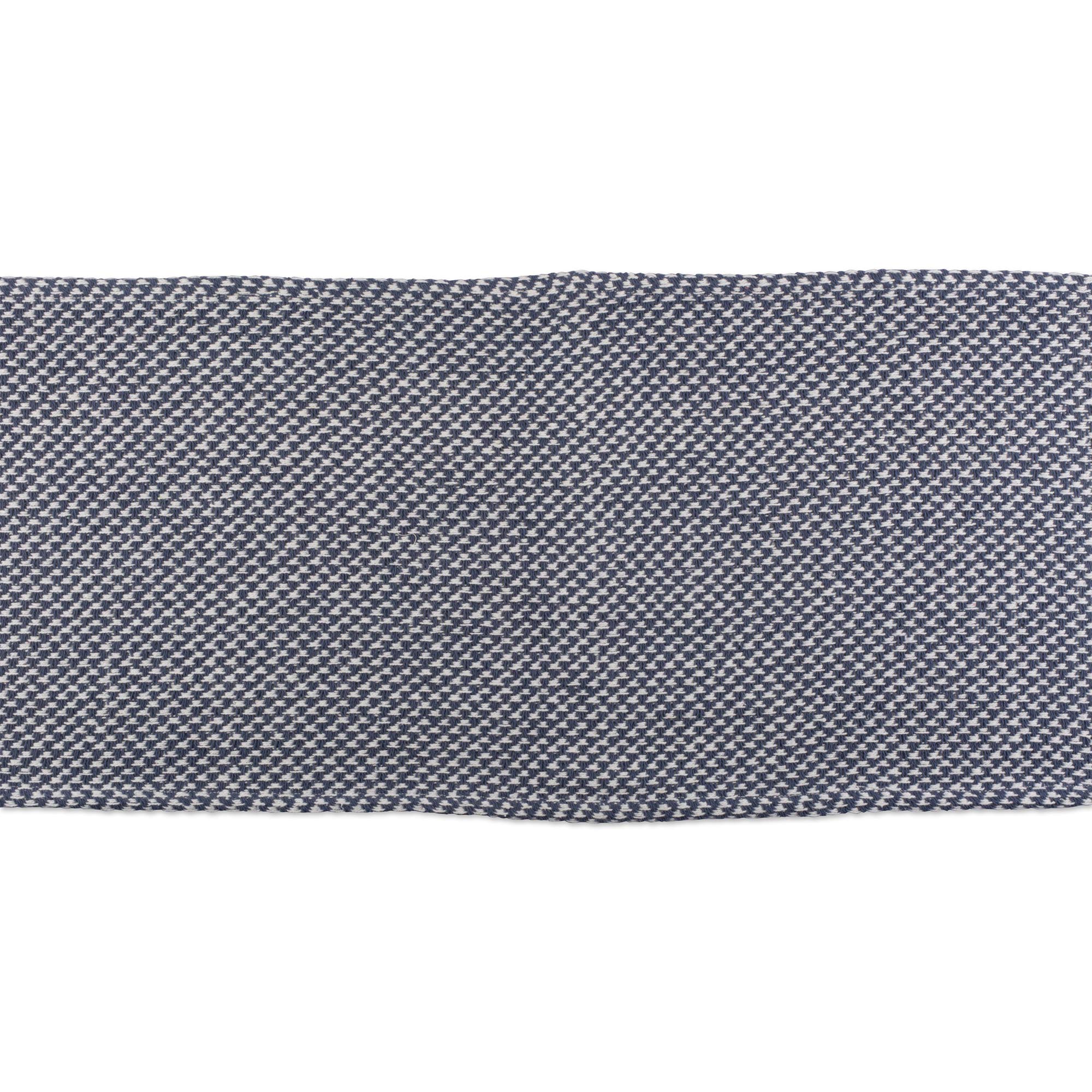 DII Woven Basics Collection 100% Cotton Knit Table Runner, 15x72, French Blue