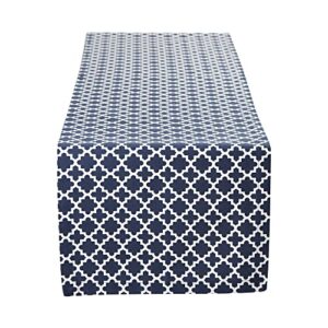 dii lattice tabletop collection, table runner, 14x72, nautical blue
