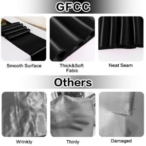 GFCC Pack of 10 Black Satin Table Runner 12 x 108 Inches for Wedding Party Events Decoration