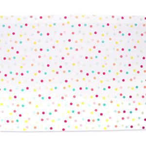 DII Polka Dot Party Print Tabletop Collection Reusable & Machine Washable, Table Runner, 14x72, Multicolor Confetti Dots