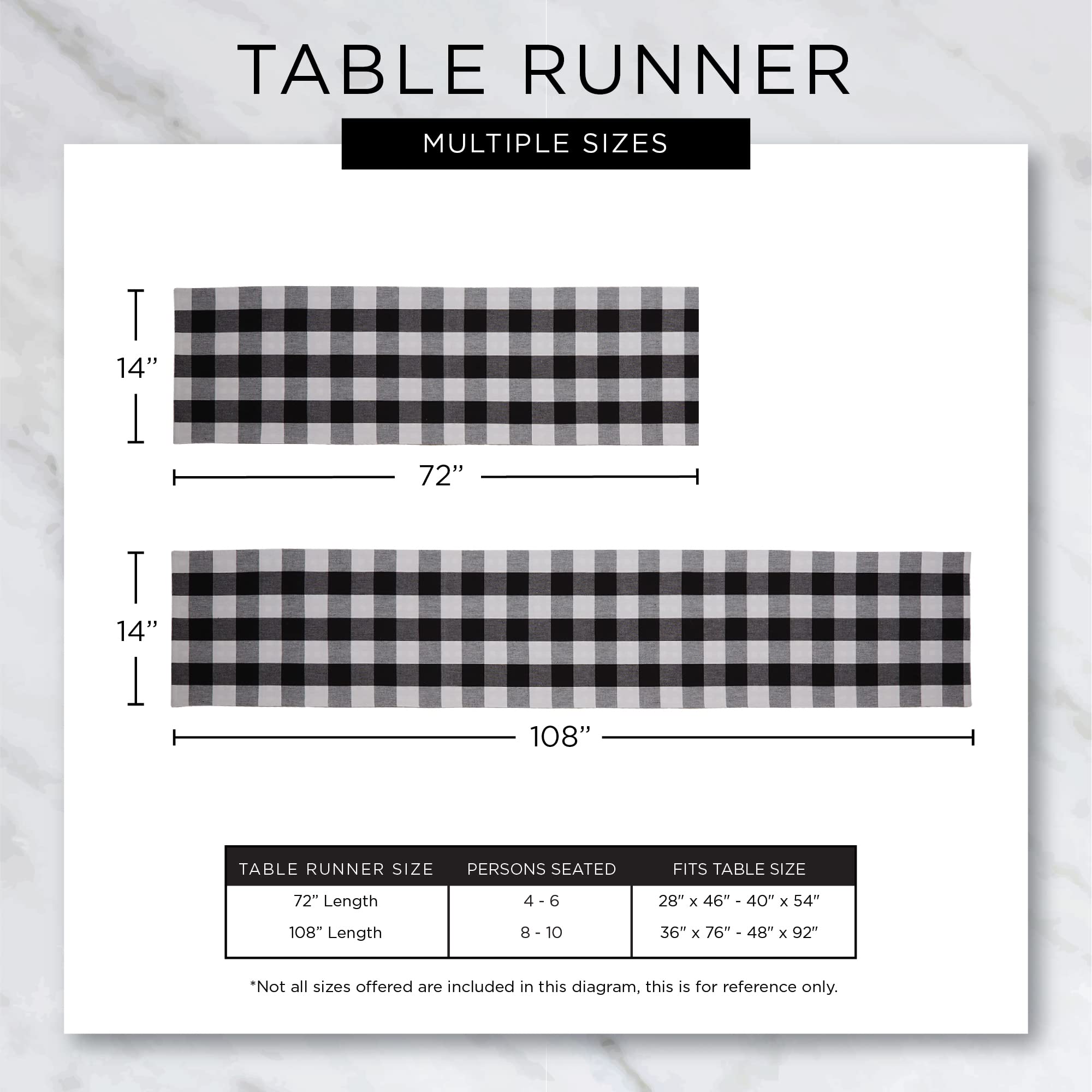 DII Woven Basic Tabletop Collection Chevron Table Runner, 15x72, Off-White