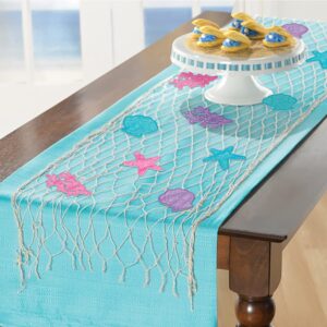 shimmering multicolor mermaids fishnet decoration kit -1 set - unique & captivating party decor, premium material - perfect for special occasions