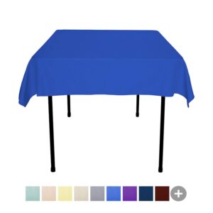 ylzyaa tablecloth - 54 x 54 inch -royal blue-square polyester table cloth, wrinkle,stain resistant - great for buffet table, parties, holiday dinner & more