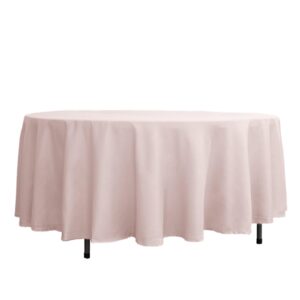 efavormart 108" blush/rose gold polyester round tablecloth