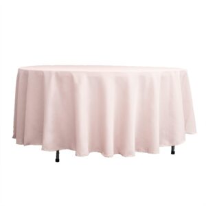 Efavormart 108" Blush/Rose Gold Polyester Round Tablecloth