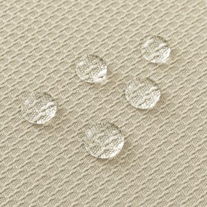 Biscaynebay Textured Fabric Tablecloths Round 60" for Tables' Diameters from 20" to 40", Natural Water Resistant Tablecloths for Dining, Kitchen, Wedding, Parties etc. Machine Washable