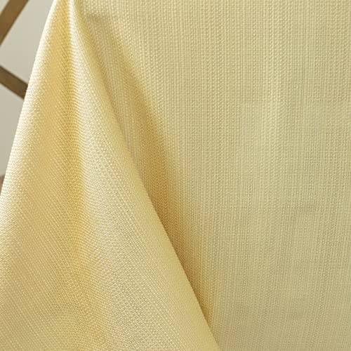 Benson Mills Textured Fabric Table Cloth, for Everyday Home Dining, Parties, Weddings & Spring Holiday Tablecloths (60" x 120" Rectangular, Sunshine/Yellow)