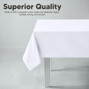 Utopia Kitchen Square Table Cloth 2 Pack [54x54 Inches, White] Tablecloth Machine Washable Fabric Polyester Table Cover for Dining, Buffet Parties, Picnic, Events, Weddings and Restaurants