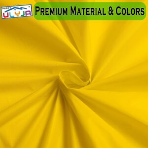 PARTY ULYJA Yellow 2 Pack Plastic Tablecloth Round 84 Inches Disposable Sunny Mustard Yellow Durable Table Covers for Dining, Birthday, Wedding, Picnic, Event and Outdoor Use