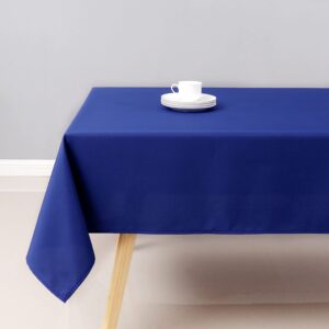 wewoch royal blue rectangle tablecloth wrinkle resistant washable fabric table cloth for dining,kitchen, parties weddings and outdoor use 60 inch by 84 inch