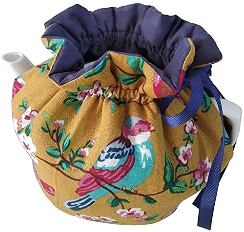 BAOZOON Tea Pot Cosy Cotton Vintage Printed Tea Cozy for Teapots Dust Cover Insulated Kettle Cover Breakfast Warmer for Home Kitchen Decorative Accessories