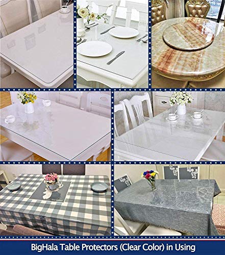 Clear Plastic Protector Wood Furniture Table Topper Protective Cover Dining Living Room Countertop Thick PVC Tablecloth Vinyl Mat Tabletop Protection Pad Wipeable Waterproof Table Cloths 20 x 60 Inch