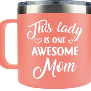 ZAZIKE Mothers Day Gifts for Mom, Women, Wife - Mothers Day Gifts from Daughter, Son - Gifts for Mom from Daughter, Son, Kids - Mom Gifts, Birthday Gifts for Mom, Mom Birthday Gifts, Mom Mug 14 Oz