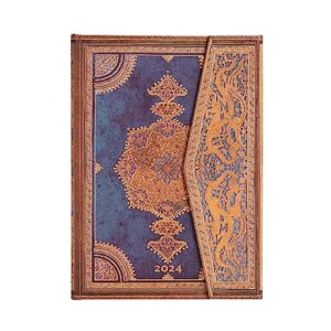 Safavid Indigo (Safavid Binding Art) Midi 12-month Dayplanner 2024