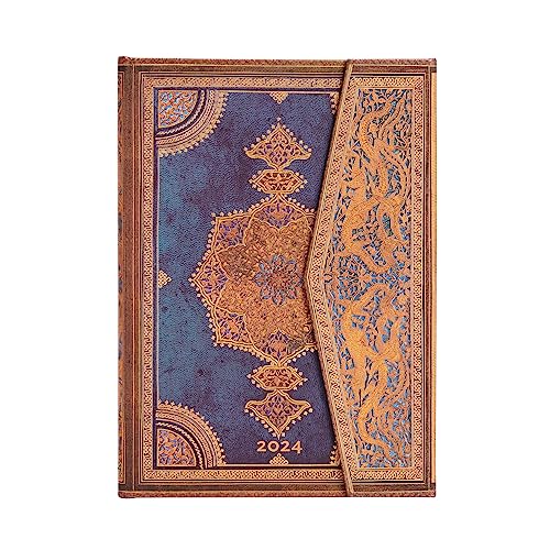 Safavid Indigo (Safavid Binding Art) Midi 12-month Dayplanner 2024