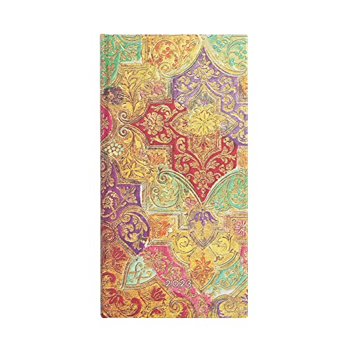 Paperblanks 12 Month Planners 2023 Bavarian Wild Flower | Horizontal | Slim (95 × 180 mm)